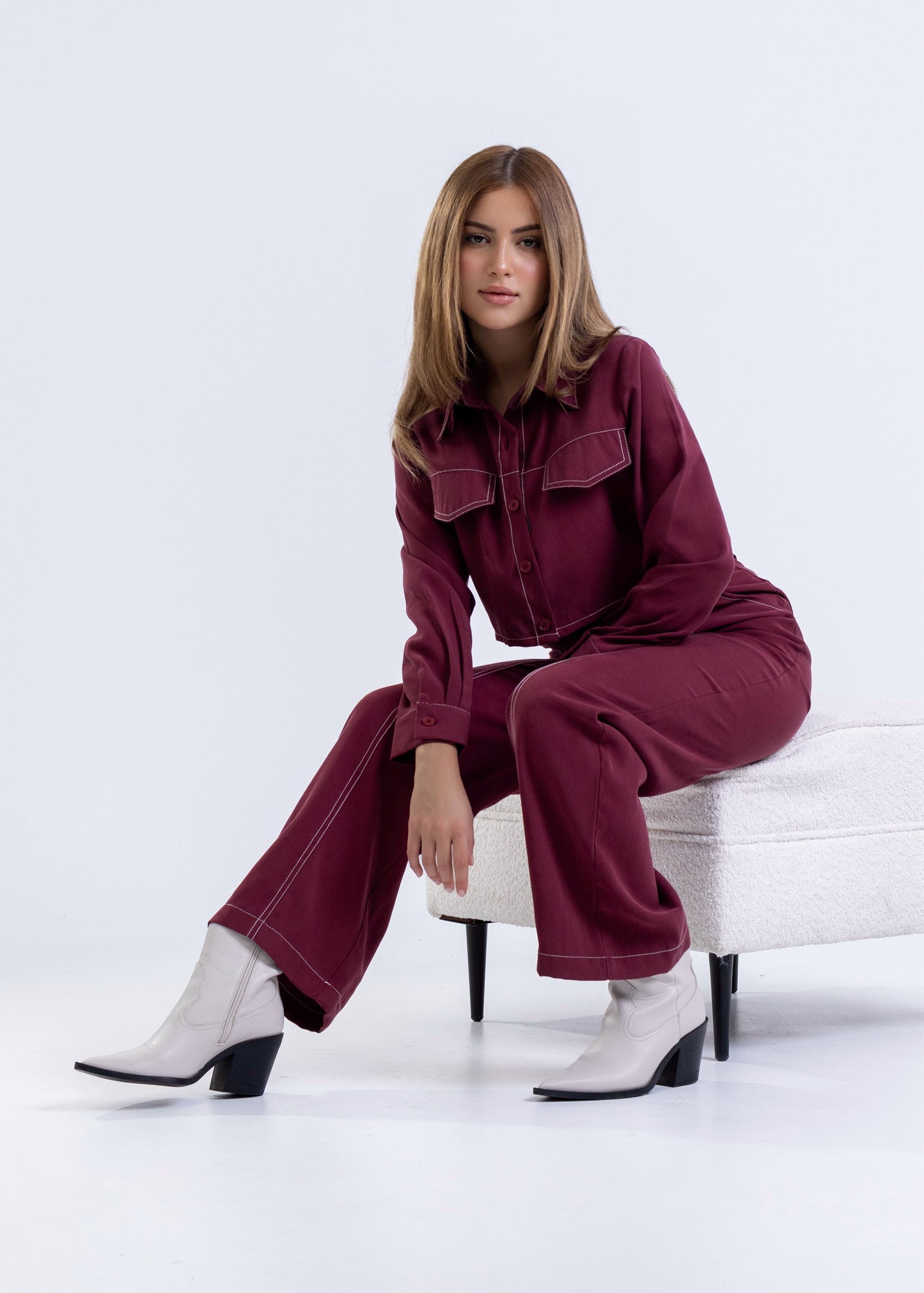 Pop of Stitch Set (Maroon)