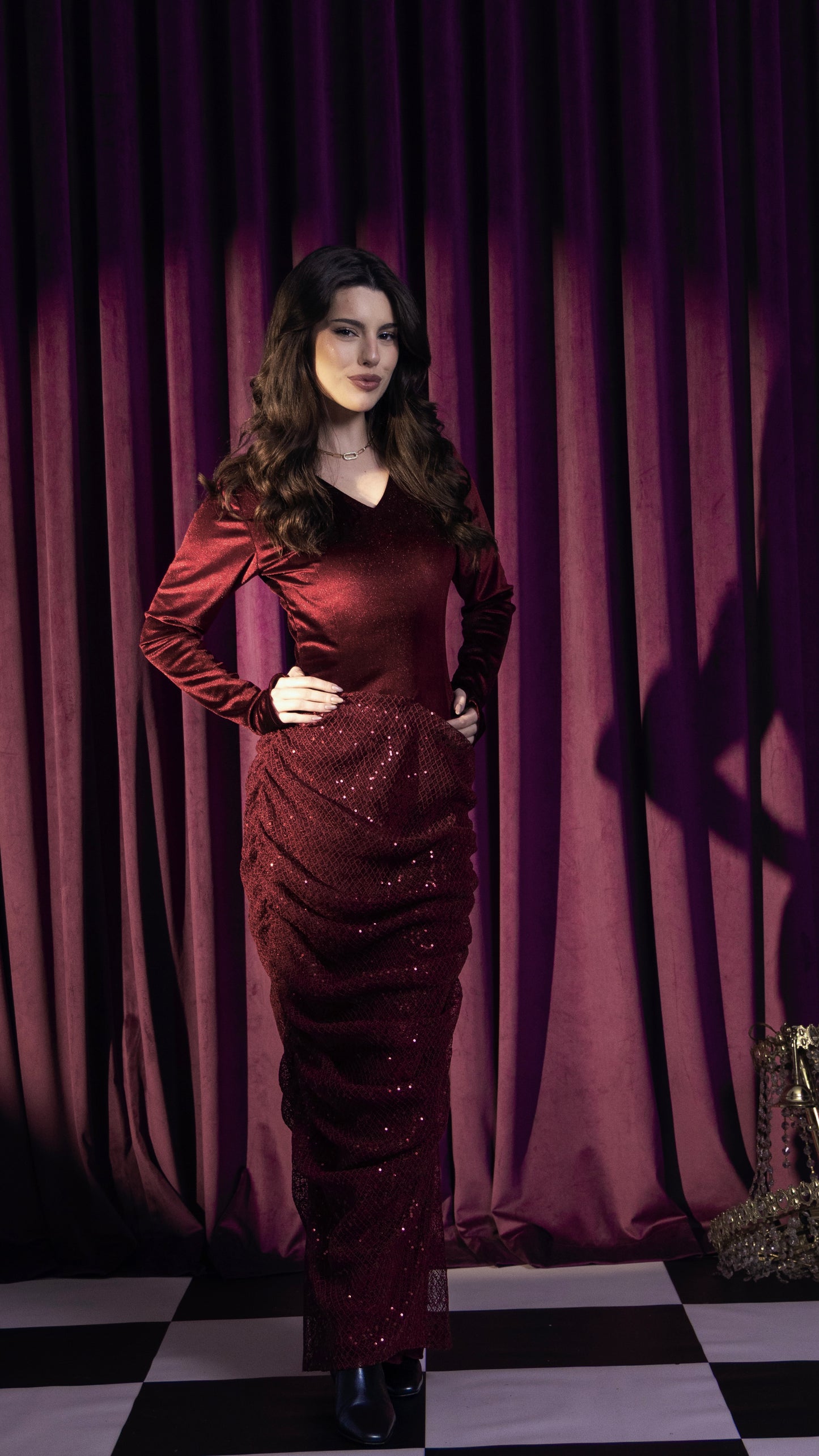 Midnight Veil (Maroon)