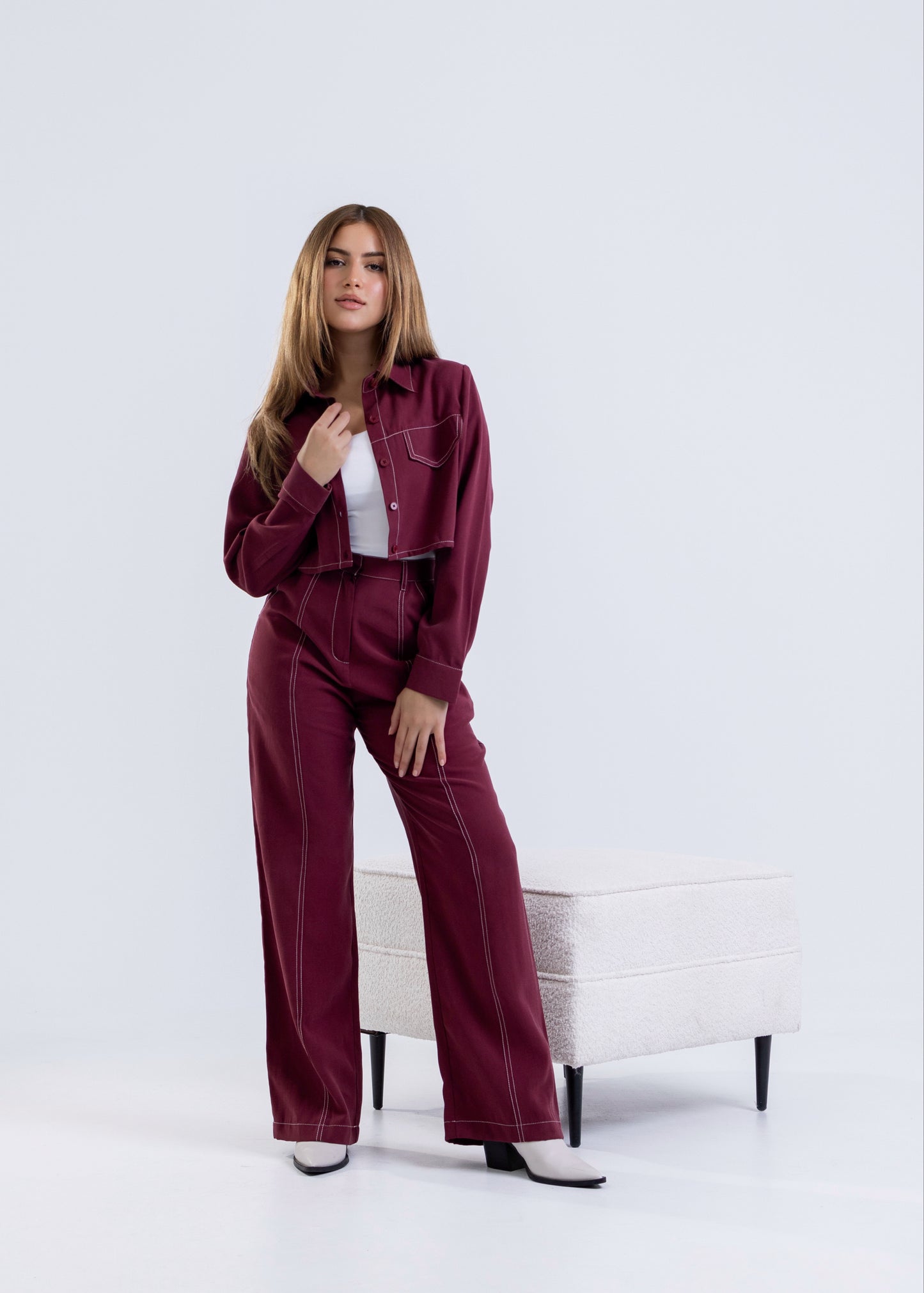 Pop of Stitch Set (Maroon)