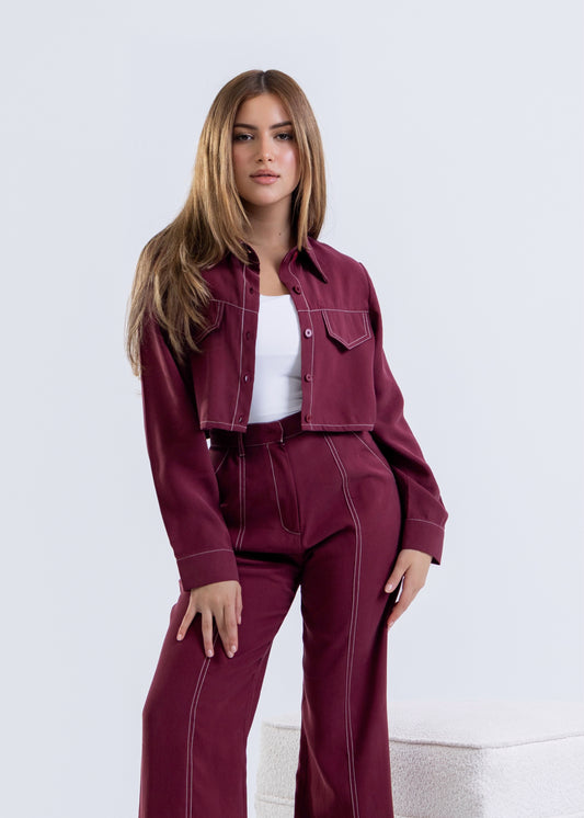 Pop of Stitch Set (Maroon)